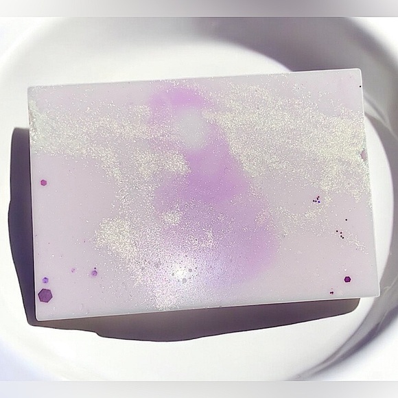 Hand Crafted Other - Coconut vanilla SHIMMER soap handmade goat milk & oatmeal butter 2x3in 4.5oz